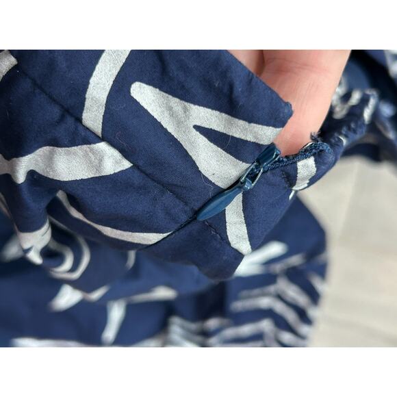 RSVP by Talbots Women's Blue Silver Floral Pleated Zip A-line Skirt Size 22WP - Picture 9 of 13